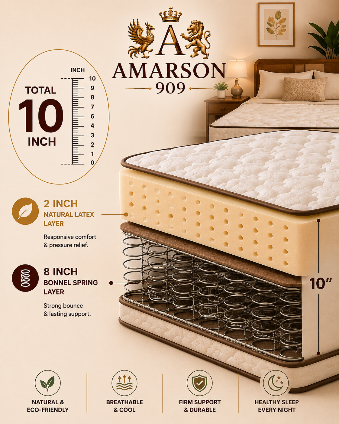 Bonnel Spring & Latex Mattress