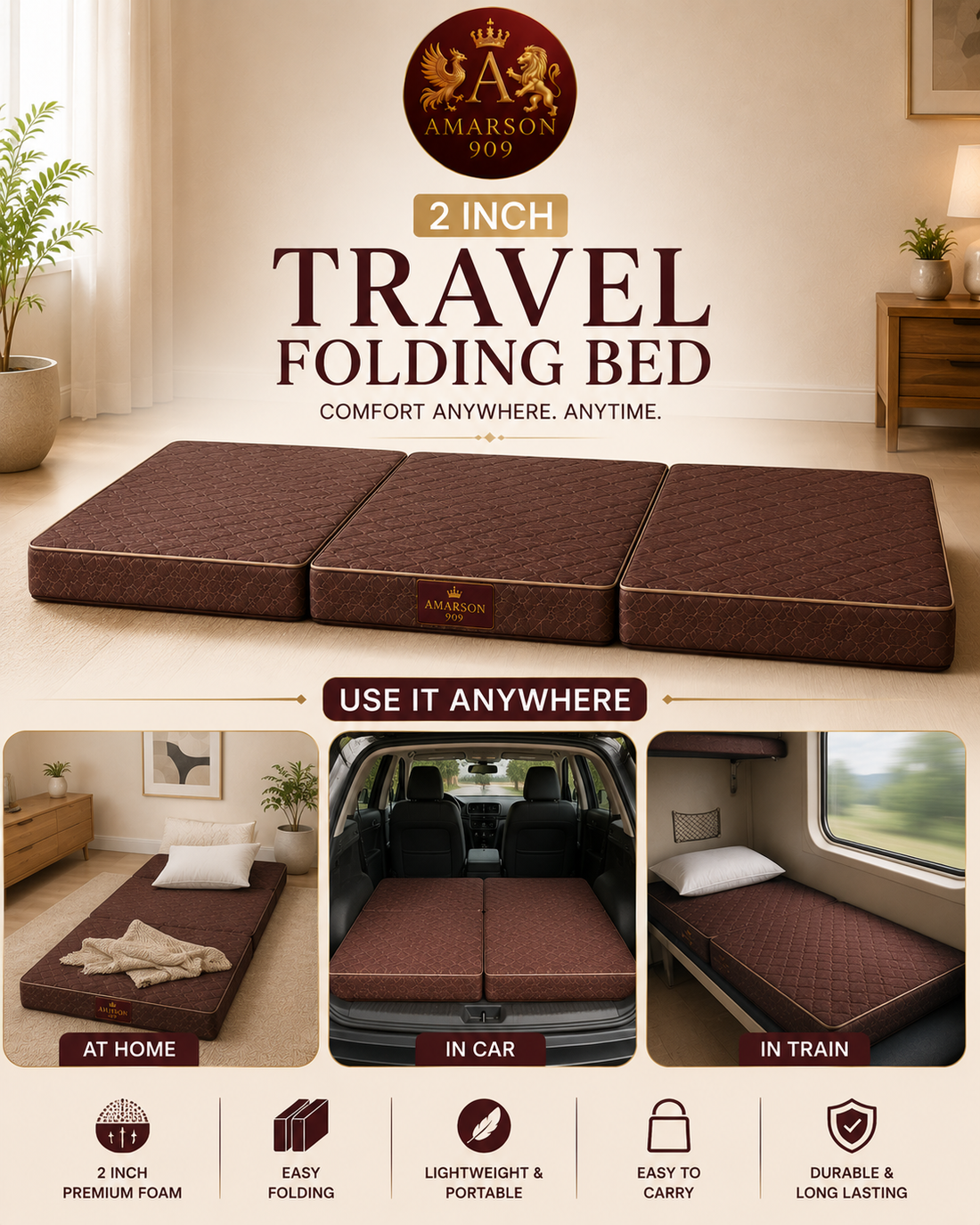2inch Basic Travel Bed
