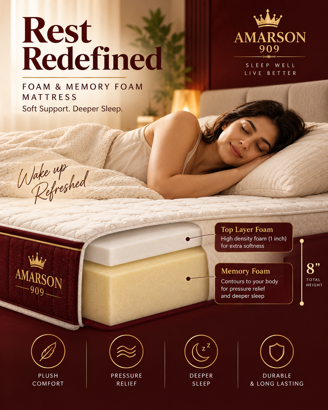 Foam & Memory foam Mattress