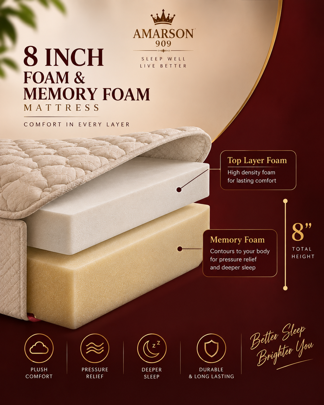 Foam & Memory foam Mattress