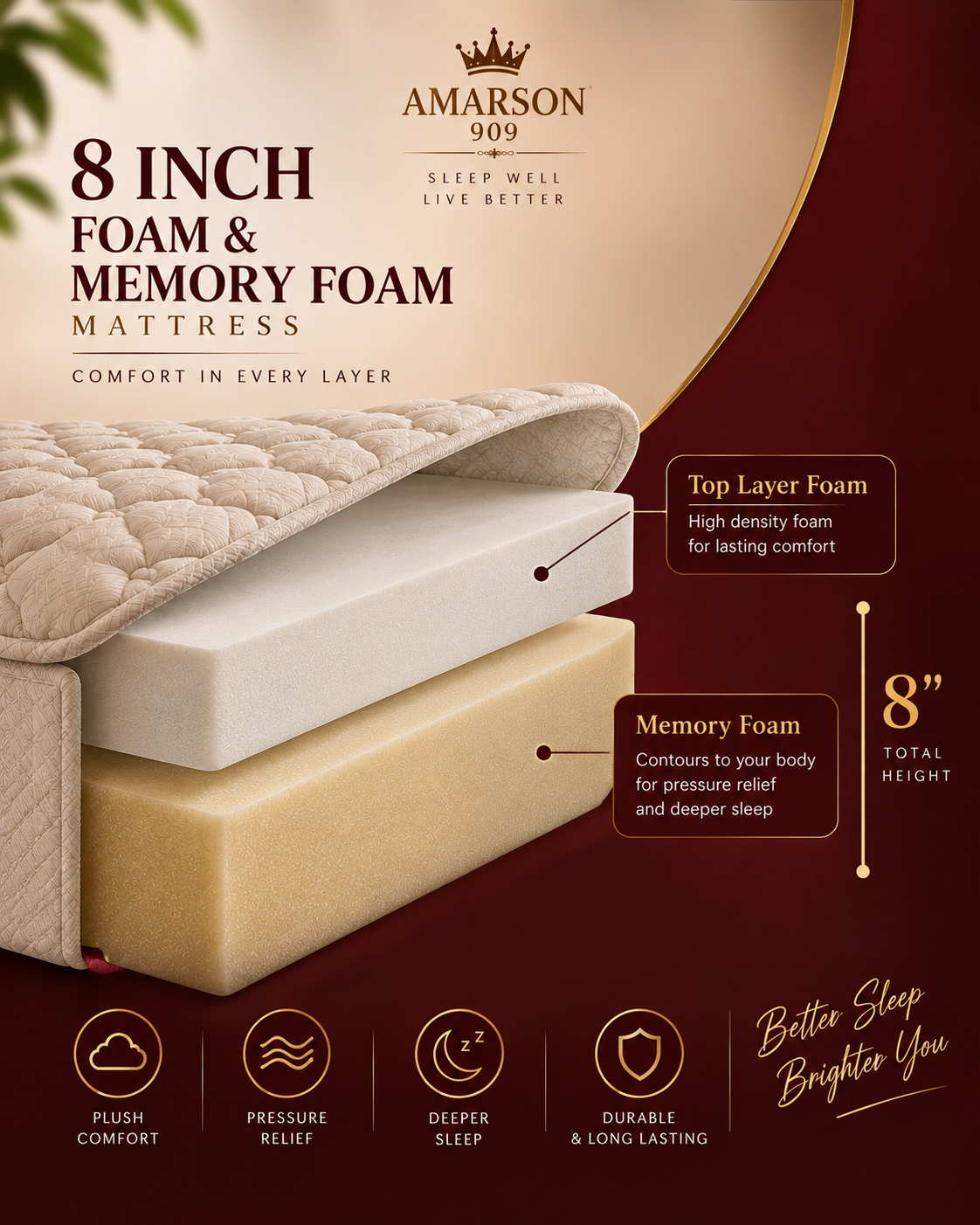 Foam & Memory foam Mattress