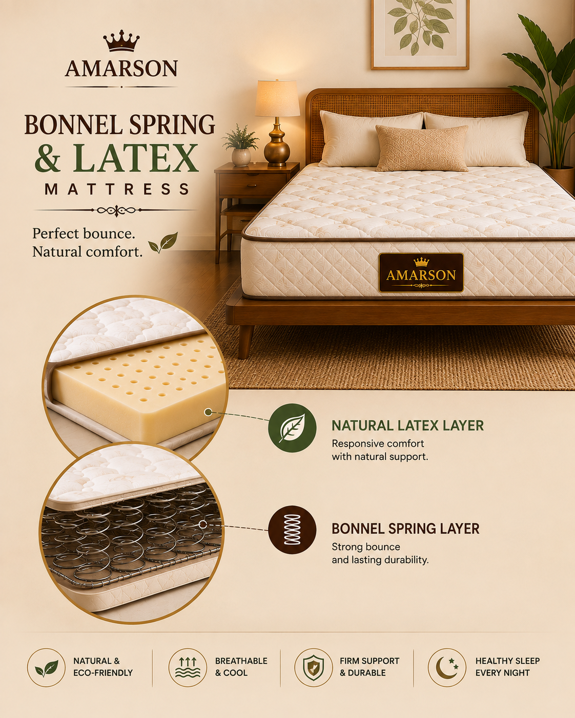 Bonnel Spring & Latex Mattress